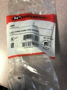 Lot of 5 WIREMOLD 1585 Steel Raceway Combination Connector G3
