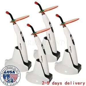 4*Dental LED Curing Light Lamp 1400mw LED-B Cordless Composite Resin T4