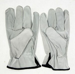 12 Pair Pack, Cow Hide Grain Leather Drivers, Work Safety Gloves (PPE), Size XL
