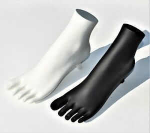 Jewelry Display Foot, Set of 2 Mannequin Feet, Black and White