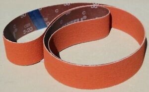2&#034; x 48&#034; Orange Pro Orange Ceramic Sanding Belts  80 Grit  - 3pcs