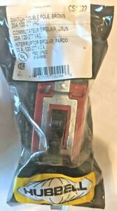 HUBBELL CS1222 DBL POLE 120-277 VAC 120 VOLT AC 20 AMP 20A TOGGLE SWITCH - NEW
