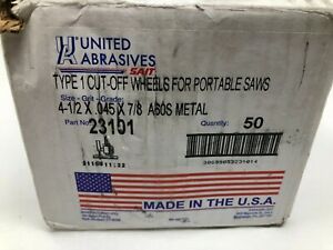 United Abrasives SAIT 23101 A60S General Purpose Cutting Wheels Package of 50