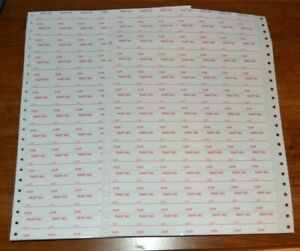 PART NO/LIST/OUR PRICE LABELS - OVER 3,000 CT - RED