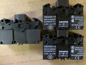 Lot of 4! SIEMENS, 3SB3400-1A, BA9S W/ 24V INCANDESCENT LAMP LAMPHOLDER