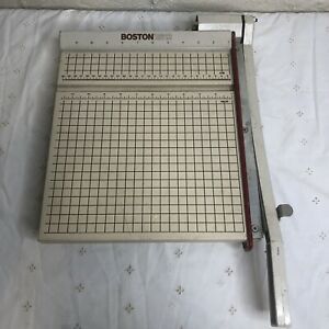 BOSTON 2612 PAPER CUTTER 12&#034; HEAVY DUTY WOODEN PAPER TRIMMER GUILLOTINE USA