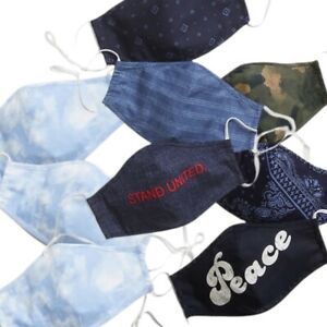 GAP Adult Graphic Contour Masks - 9 Face Coverings Masks Blue Unisex