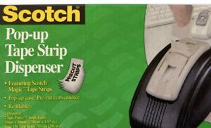 3M SCOTCH Pop Up Tape Strip Desk + Handband Dispenser