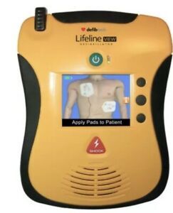 DEFIBTECH LIFELINE AED SEMI-AUTOMATIC DEFIBRILLATOR w/ PADS &amp; BATTERY excellent