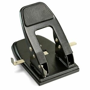 Officemate Heavy Duty 2-Hole Punch, Padded Handle, Black, 50-Sheet Capacity (...