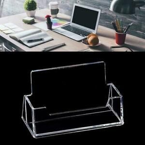 One Acrylic Plastic Business Card Holder Clear Display Stand T4Z6.