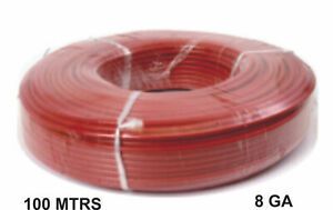 Cable 100 Mtrs Cobre 8 Ga Rojo