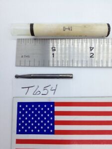 1 NEW FALCON / SGS 1/8&#034; SHANK CARBIDE BURR. SD-41. SINGLE CUT. BALL (T654)