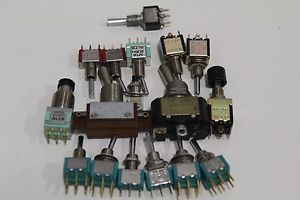 Set of (17) C&amp;K, J-B-T, Alco, Arrow H&amp;H On-Off &amp; On-Off-On Toggle Switch