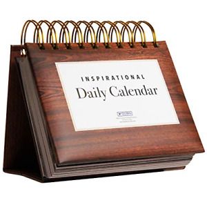 Motivational &amp; Inspirational Perpetual Daily Flip Calendar with Self-Standing