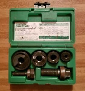 Greenlee 7235BB Knockout Punch Set 1/2&#034; - 1-1/4&#034; w/ Case Used