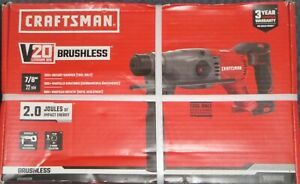 New CRAFTSMAN V20 Hammer Drill, Cordless SDS + Rotary, Tool Only (CMCH233B)