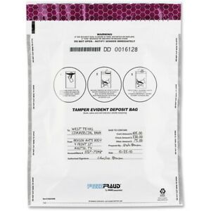 MMF 16&#034; FREEZFraud Deposit Bags - 12&#034; Width x 16&#034; Length - White - Polyethylene