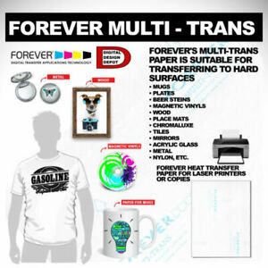 Forever Multi-Trans Heat Transfer Paper 11&#034; x 17&#034; - 100 Sheets  888600