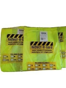 NEW* High visibility YELLOW safety vest, SZ XL and 2XL, 4 total 