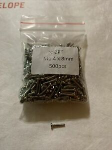 M 1.4 x 8 mm round head machine screws 500 pieces