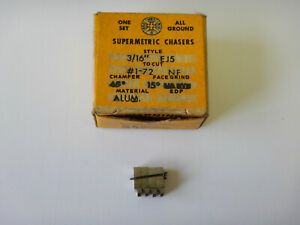 Supermetric Chasers style 3/16&#034; EJ5 cut #1-72 NF
