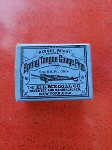 NOS Box of 12 MEGILL&#039;S Letterpress Spring Tongue Gauge Pins