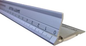Regla para manualidades de metal, papel de medidas de seguridad de 45 cm 18 &#034;