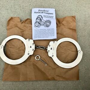 Peerless Model 702C Oversized Nickel Finish Handcuffs