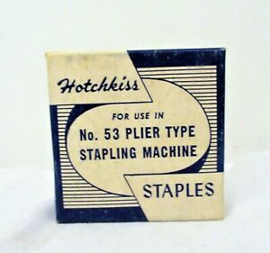 Vintage Hotchkiss Genuine No. 53 Plier Type Stapling Machine 5,000 Staples NOS