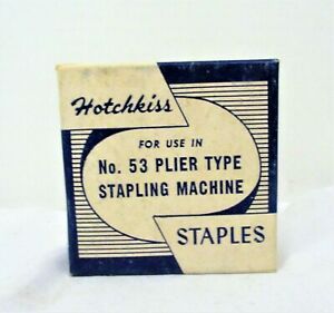 Vintage Hotchkiss Genuine No. 53 Plier Type Stapling Machine 5,000 Staples NOS