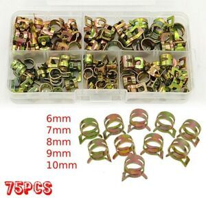 75pcs Spring Clamps With Storage Box Applicable To Most Motorcycles Ships ATV UK