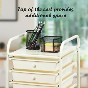 10 Drawer Rolling Storage Cart Scrapbook Paper Office Organizer