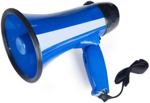 MyMealivos Portable Megaphone Bullhorn 20 Watt Power Megaphone Speaker Voice and