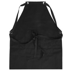 Black Cloth Apron For BBQ Convenient Work Garden