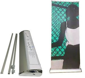 33.5&#034;x80-85&#034; Premium Width Base Retractable Roll Up Banner Stand (Stand ONLY)