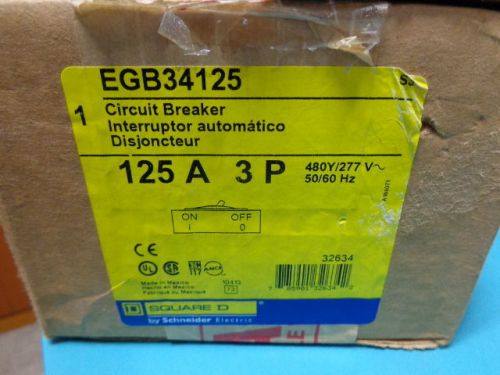 BRAND NEW IN BOX SQUARE D EGB34125 CIRCUIT BREAKER W/ LOAD LUGS
