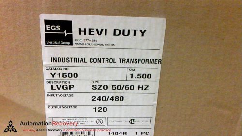 Egs y1500 transformer 1.5kva 480/240 primary, new for sale