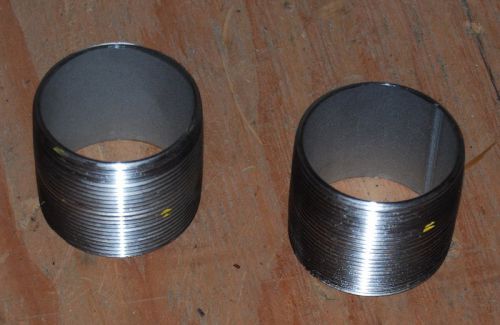 (2) 2&#034; x 2&#034; stainless steel conduit nipple for sale