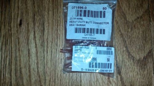 Heavy duty butt connector heat shrink 22-18 wire 071896-0 x 49 for sale