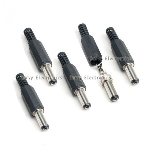 5pcs dc power 3.5mmx1.35mm male plug jack connector socket adapter for cctv new for sale