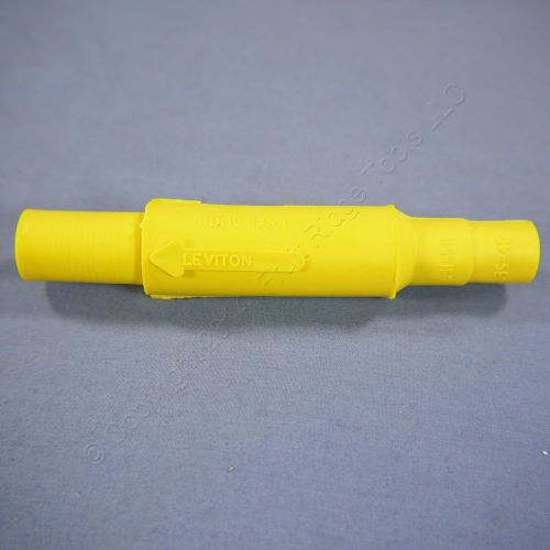 Leviton yellow cam plug insulating sleeve female ect 15 series 15sdf-48y bagged for sale