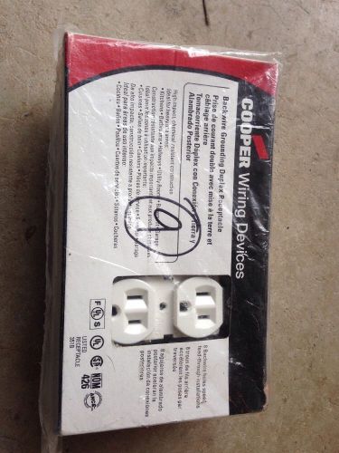 11 PC Lot NEW Cooper BR15W 15 AMP 125V OUTLET White Electrical Receptacle Duplex