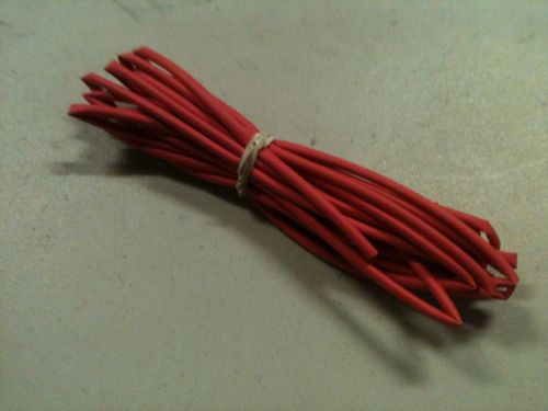 3/32&#034; id / 2mm thermosleeve red polyolefin 2:1 heat shrink tubing- 50&#039; section for sale