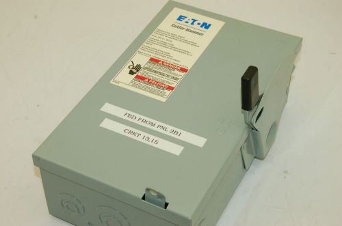 Eaton DG221NGB 30A Disconnect Switch / Enclosure, 120/240VAC, 1-3PH