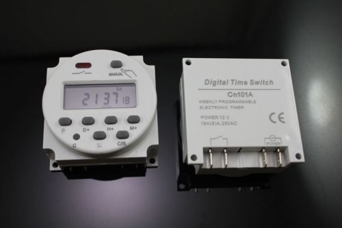 DC 12V Digital LCD Power Programmable Timer Time switch Relay 16A