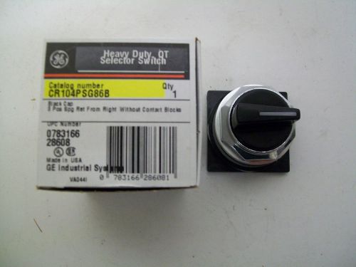 GE CR104PSG86B Heavy Duty Selector Switch 3 Pos. Without Contact Blocks New