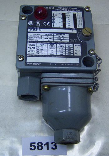 (5813) allen bradley pressure switch 836-t251j 80 psi for sale