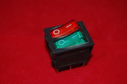 2Pcs Double 2 Position Rocker BOAT Switch RED AND GREEN Light Illuminated 12V