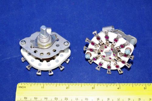 Rotary switch 3a 350v ceramic 4p2t 4-pole 2 throw 2-position silver contacts for sale